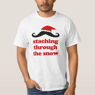 de snow grappige kerstman santa t-shirt