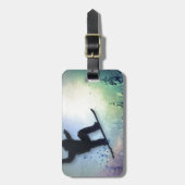 De Snowboarder: Lucht Bagagelabel (Voorkant verticaal)
