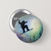 De Snowboarder: Lucht Ronde Button 5,7 Cm (Voorkant /achterkant)