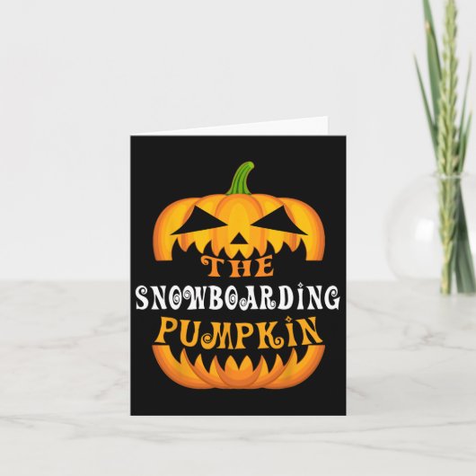 De Snowboarding Pumpkin Matching Family Group Hall Kaart (Voorkant)