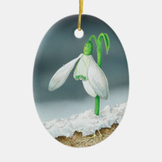 De Snowdrop Keramisch Ornament