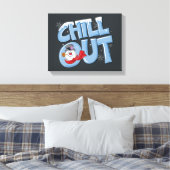 De Snowman™ bevuilen | Chill-out Canvas Afdruk (Insitu (Slaapkamer))