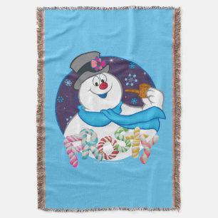 De Snowman™ bevuilen   Colorful Candy Cane Name Deken