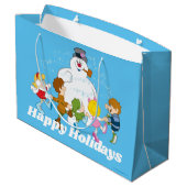 De Snowman™ bevuilen | Frosty & Children Pspelen Groot Cadeauzakje (Achterkant Gekanteld)