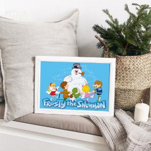 De Snowman™ bevuilen   Frosty & Children Pspelen Poster