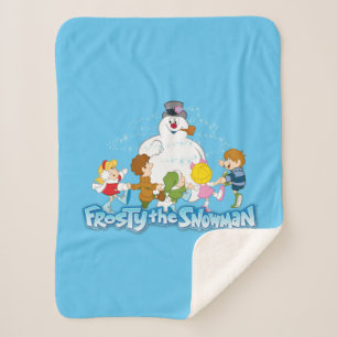 De Snowman™ bevuilen   Frosty & Children Pspelen Sherpa Deken