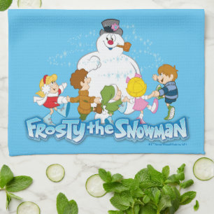 De Snowman™ bevuilen   Frosty & Children Pspelen Theedoek