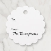 De Snowman™ bevuilen | Frosty Holiday Wreath Bedankjes Labels (Achterkant)