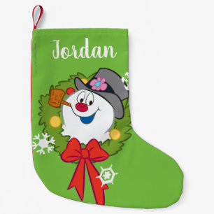De Snowman™ bevuilen   Frosty Holiday Wreath Kleine Kerstsok