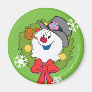 De Snowman™ bevuilen | Frosty Holiday Wreath Magneet