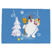 De Snowman™ bevuilen | Frosty & Karen Winter Fun Groot Cadeauzakje (Achterkant)