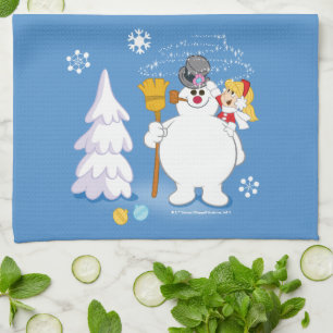 De Snowman™ bevuilen   Frosty & Karen Winter Fun Theedoek