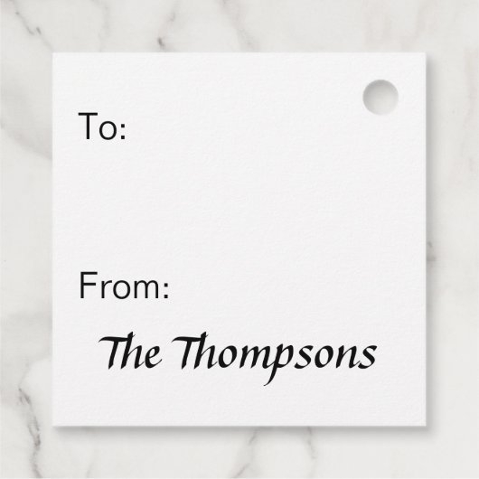 De Snowman™ bevuilen | Frosty Stapelde Logo Bedankjes Labels (Achterkant)