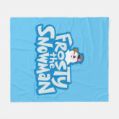 De Snowman™ bevuilen | Frosty Stapelde Logo Fleece Deken (Voorkant (Horizontaal))