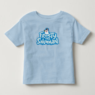 De Snowman™ bevuilen   Frosty Stapelde Logo Kinder Shirts