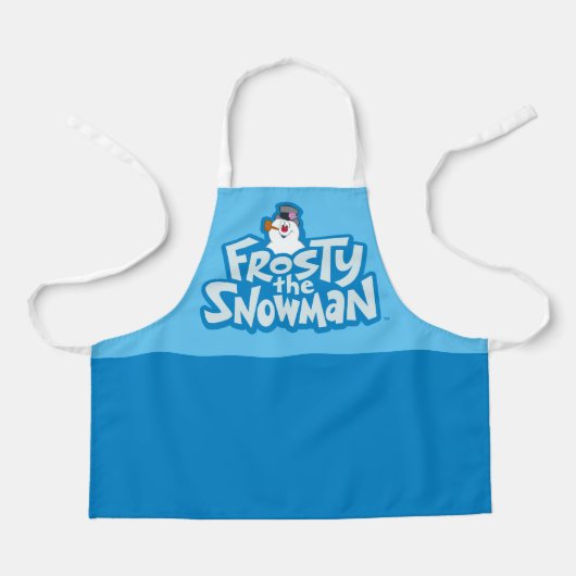 De Snowman™ bevuilen | Frosty Stapelde Logo Schort (Voorkant)