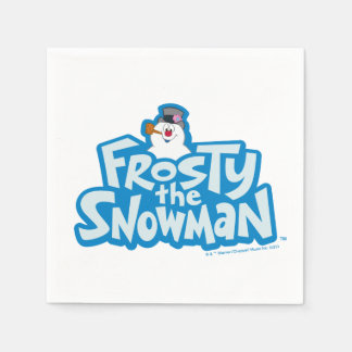 De Snowman™ bevuilen | Frosty Stapelde Logo Servet
