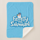 De Snowman™ bevuilen | Frosty Stapelde Logo Sherpa Deken (Voorkant)