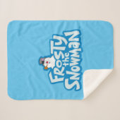 De Snowman™ bevuilen | Frosty Stapelde Logo Sherpa Deken (Voorkant (horizontaal))