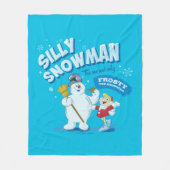 De Snowman™ bevuilen | "Gekke Snowman" Fleece Deken (Voorkant)