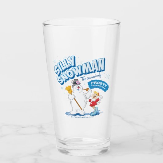 De Snowman™ bevuilen | "Gekke Snowman" Glas (Voorkant)