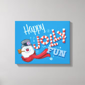 De Snowman™ bevuilen | Happy Jolly Fun Canvas Afdruk (Voorkant)