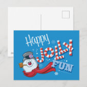 De Snowman™ bevuilen | Happy Jolly Fun Feestdagenkaart (Voorkant / Achterkant)