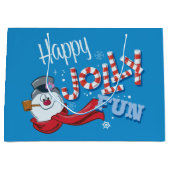 De Snowman™ bevuilen | Happy Jolly Fun Groot Cadeauzakje (Voorkant)