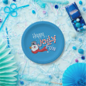 De Snowman™ bevuilen | Happy Jolly Fun Papieren Bordje (Feest)