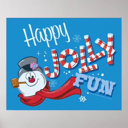 De Snowman™ bevuilen | Happy Jolly Fun Poster (Voorkant)
