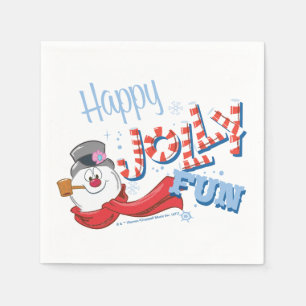 De Snowman™ bevuilen   Happy Jolly Fun Servet