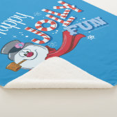 De Snowman™ bevuilen | Happy Jolly Fun Sherpa Deken (3/4)