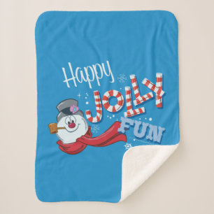 De Snowman™ bevuilen   Happy Jolly Fun Sherpa Deken