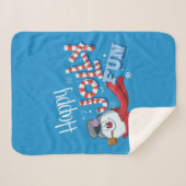 De Snowman™ bevuilen | Happy Jolly Fun Sherpa Deken (Voorkant (horizontaal))
