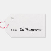 De Snowman™ bevuilen | Hug Me Cadeaulabel (Achterkant Horizontaal)