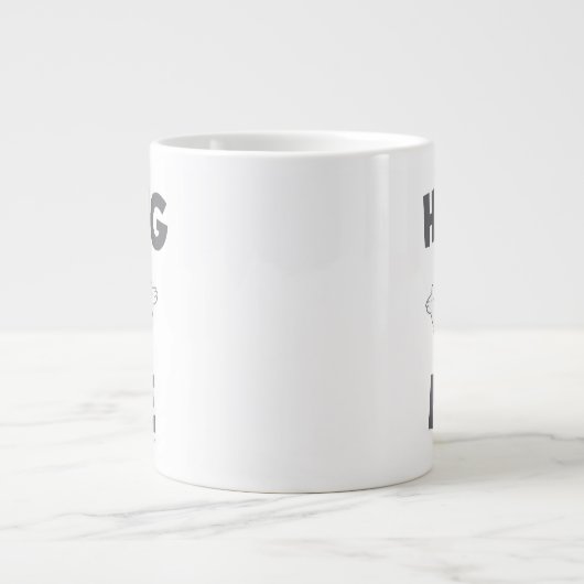 De Snowman™ bevuilen | Hug Me Extra Grote Beker (Voorkant)