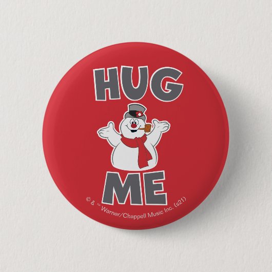 De Snowman™ bevuilen | Hug Me Ronde Button 5,7 Cm (Voorkant)