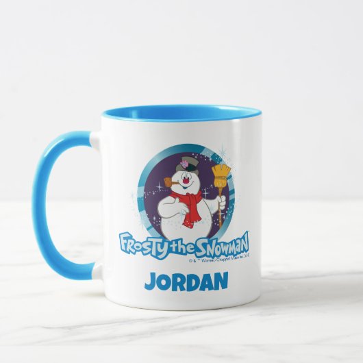 De Snowman™ bevuilen | Magisch Frosty Portret Mok (Links)