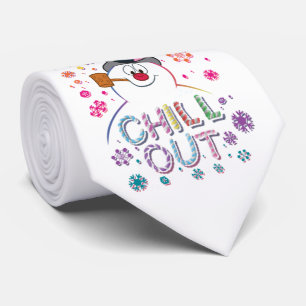 De Snowman™ bevuilen   Rainboog-kleuren "Chill O Stropdas
