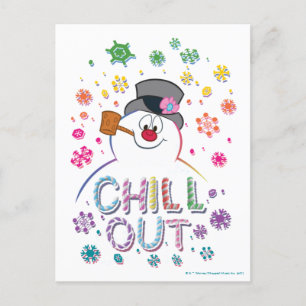 De Snowman™ bevuilen   Rainboog-kleuren "Chill Out Feestdagenkaart