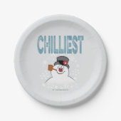 De Snowman™ bevuilen | Zuigelijk Papieren Bordje (Voorkant)