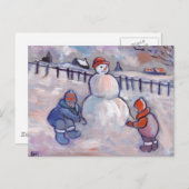 DE SNOWMAN BRIEFKAART (Voorkant / Achterkant)
