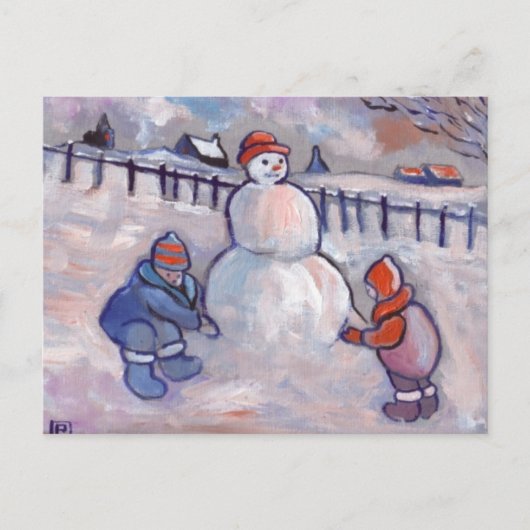 DE SNOWMAN BRIEFKAART (Voorkant)