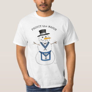 De Snowman Funny Masonic Holiday Kerstmis overwinn T-shirt