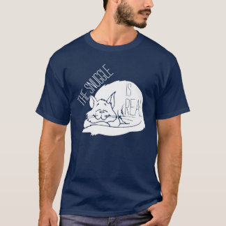 De snuggle is een echt shirt van een slapende kat