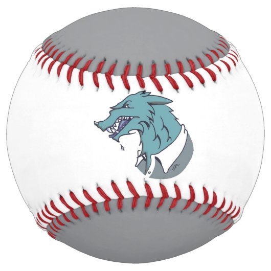 De Softball Blue Werewolf balle blanche et gris (Devant)