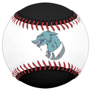 De Softball Blue Werewolf balle blanche et noire