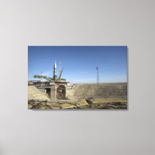 De Sojoez-raket wordt in positie 5 geplaatst Canvas Afdruk