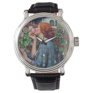 De sol van het Roos, John William Waterhouse Horloge