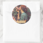 "De sol van het Roos" Pre-Raphaelietkookplaat Ronde Sticker (Tas)